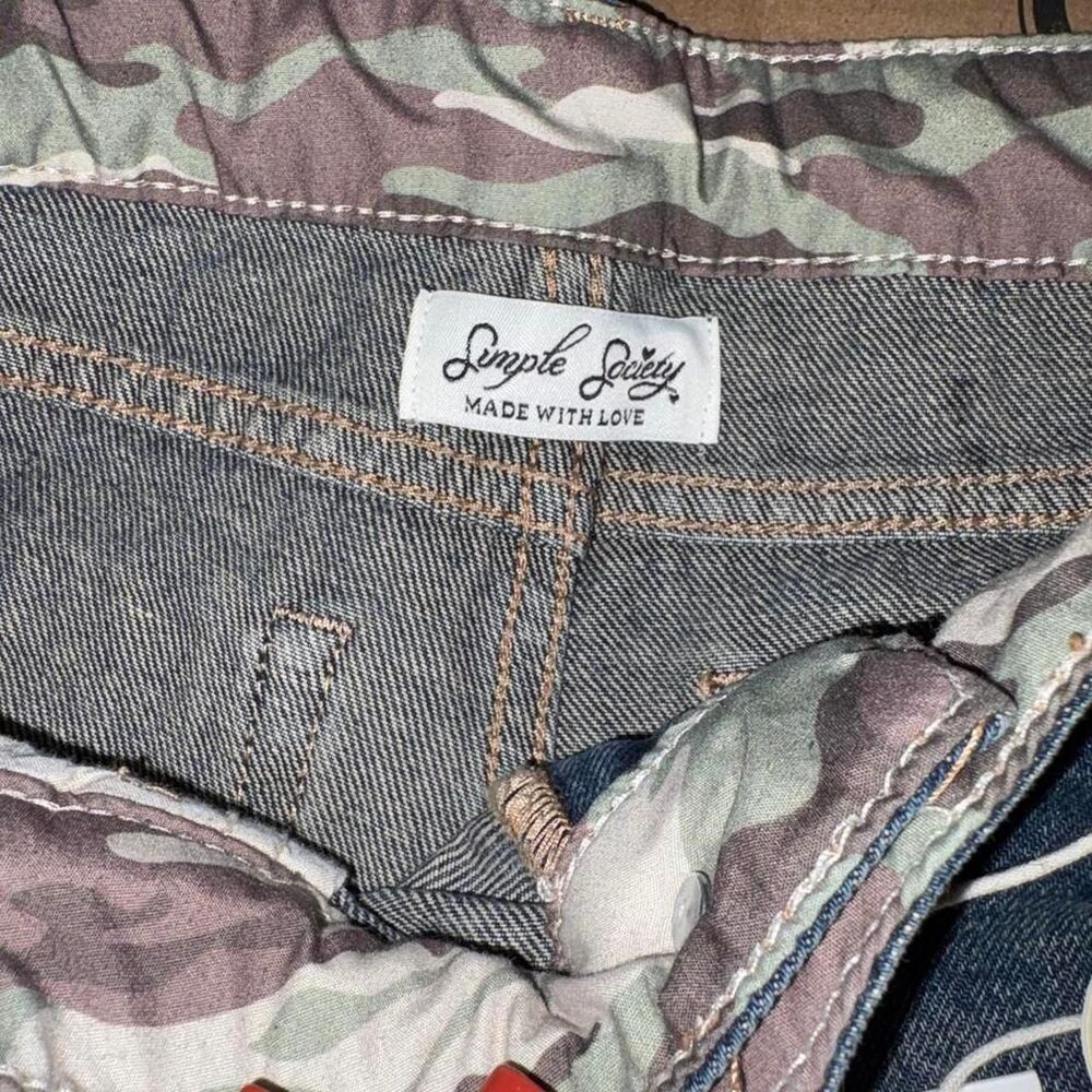 Free-society Women's Blue and Navy Shorts - Picture 2 of 4
